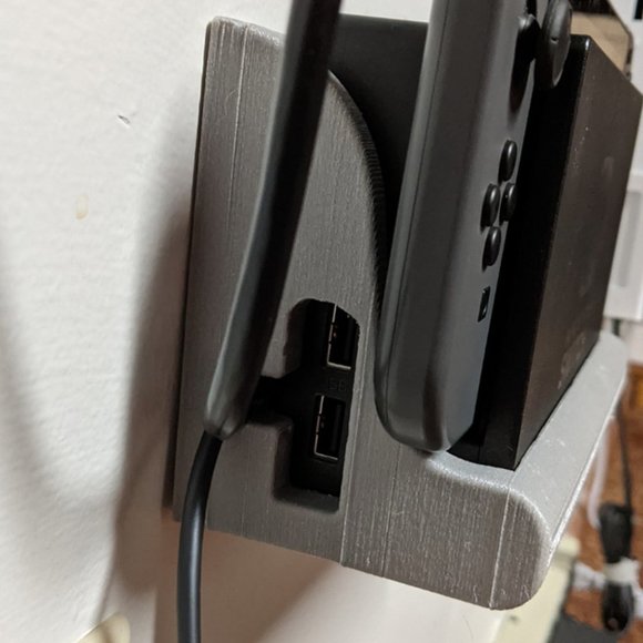 Nintendo Switch Wall Mount Thick Durable Rigid Plastic Snug Console Fit Shelf - Picture 9 of 9